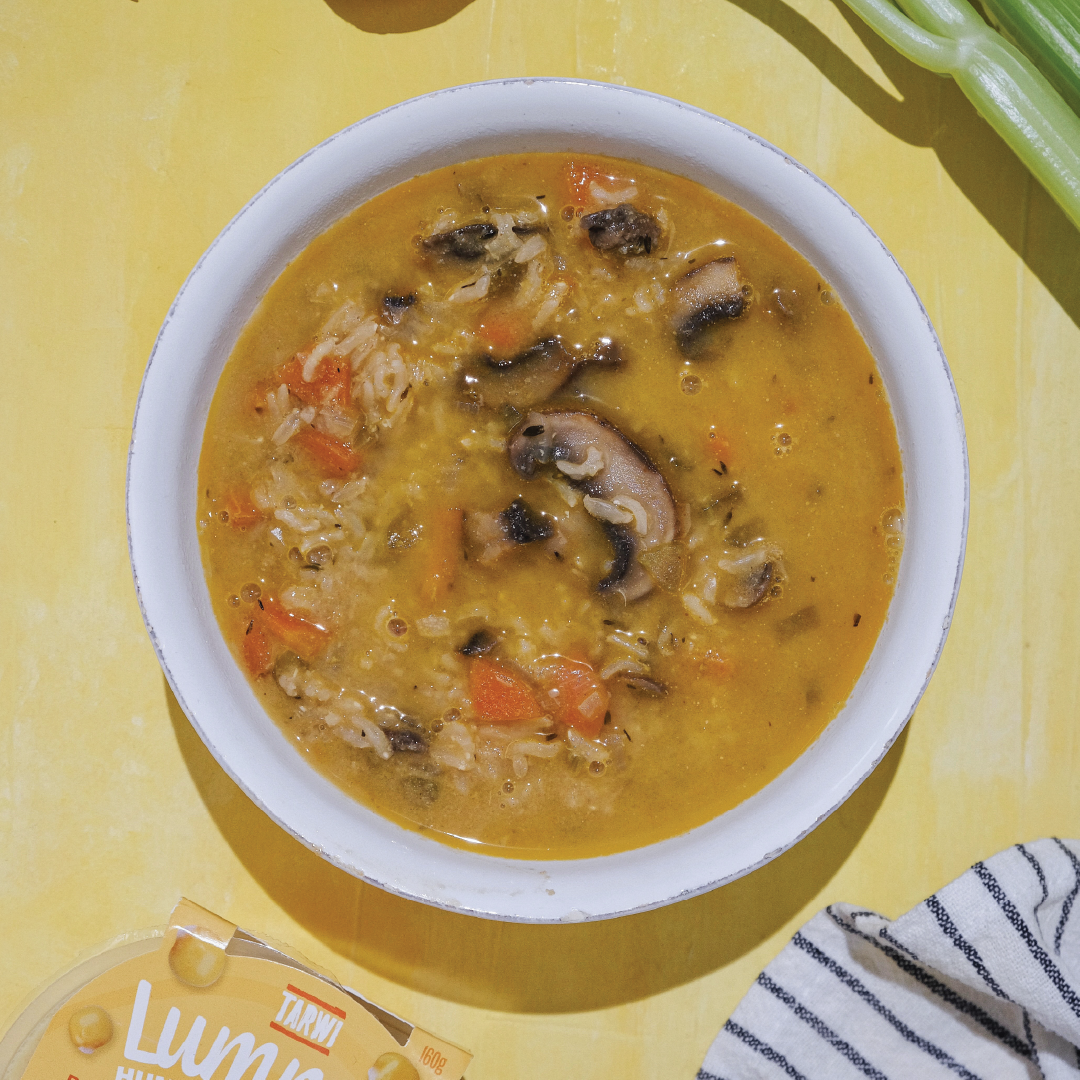 Creamy Mushroom & Lummus Rice Soup