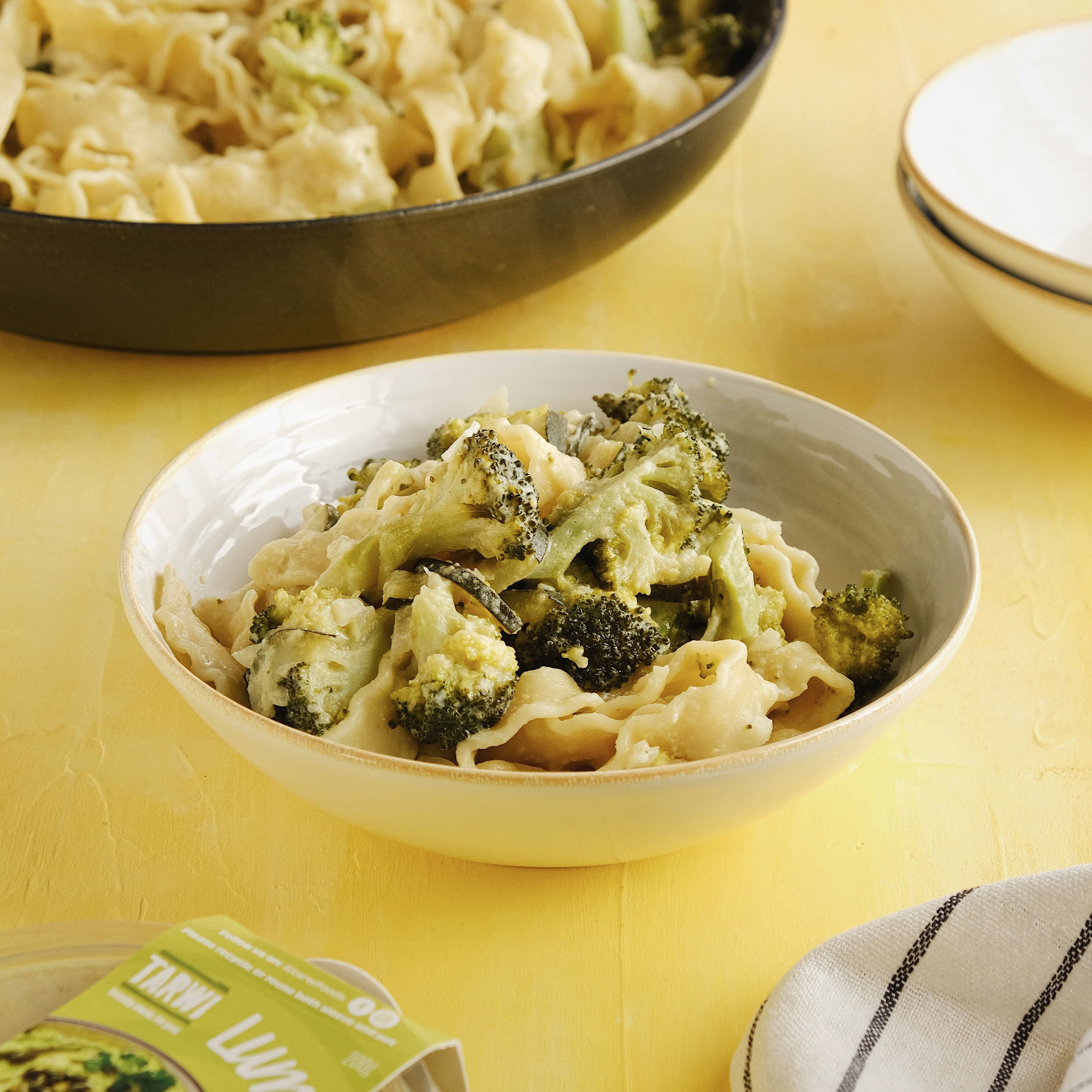 Creamy Broccoli Pasta with Lummus and Basil recipe